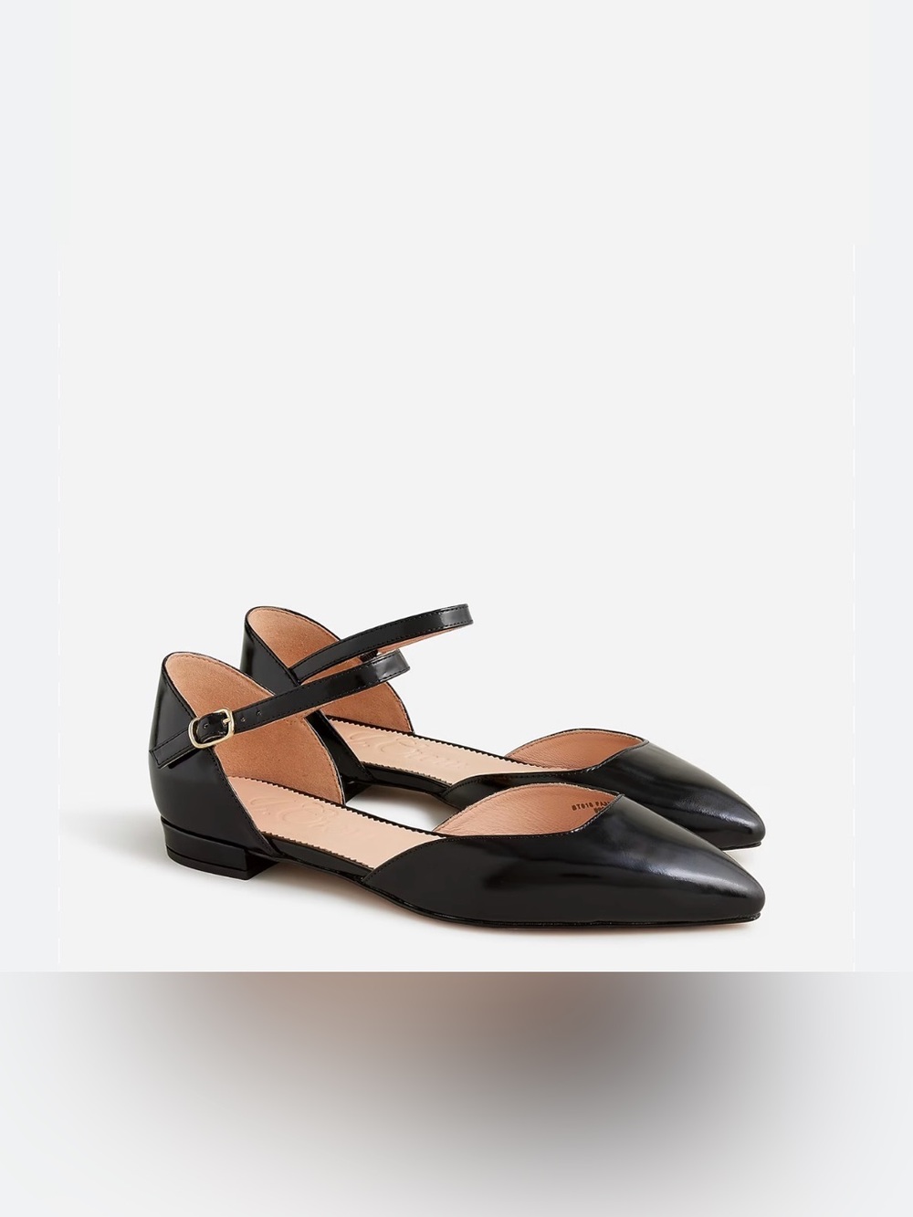J Crew patent leather flats - worn once ! Size 10
